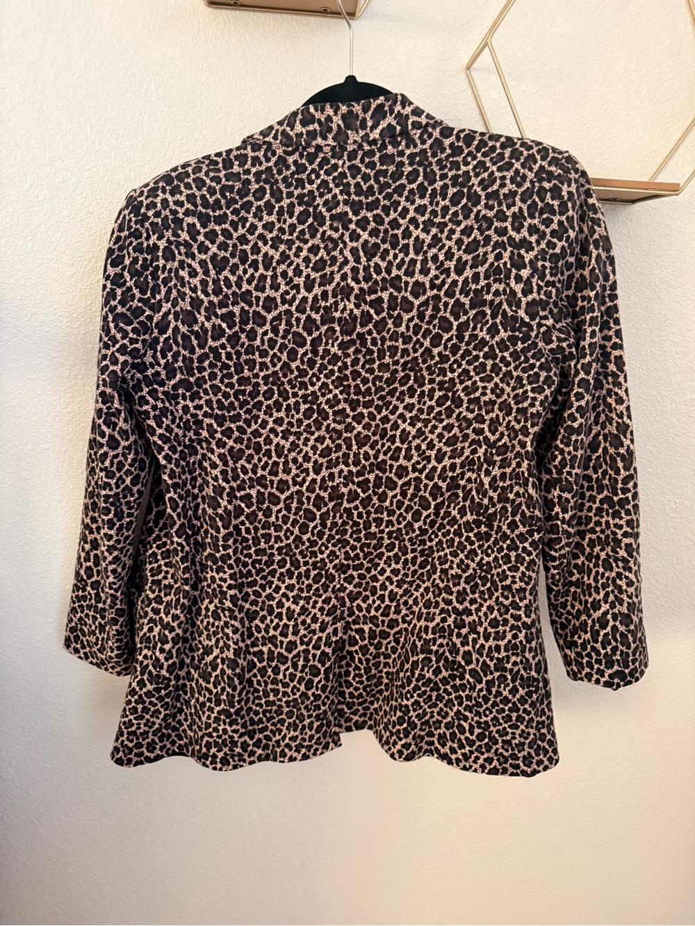 Express Leopard Print Blazer Jacket - Black & Tan - Picture 2 of 2